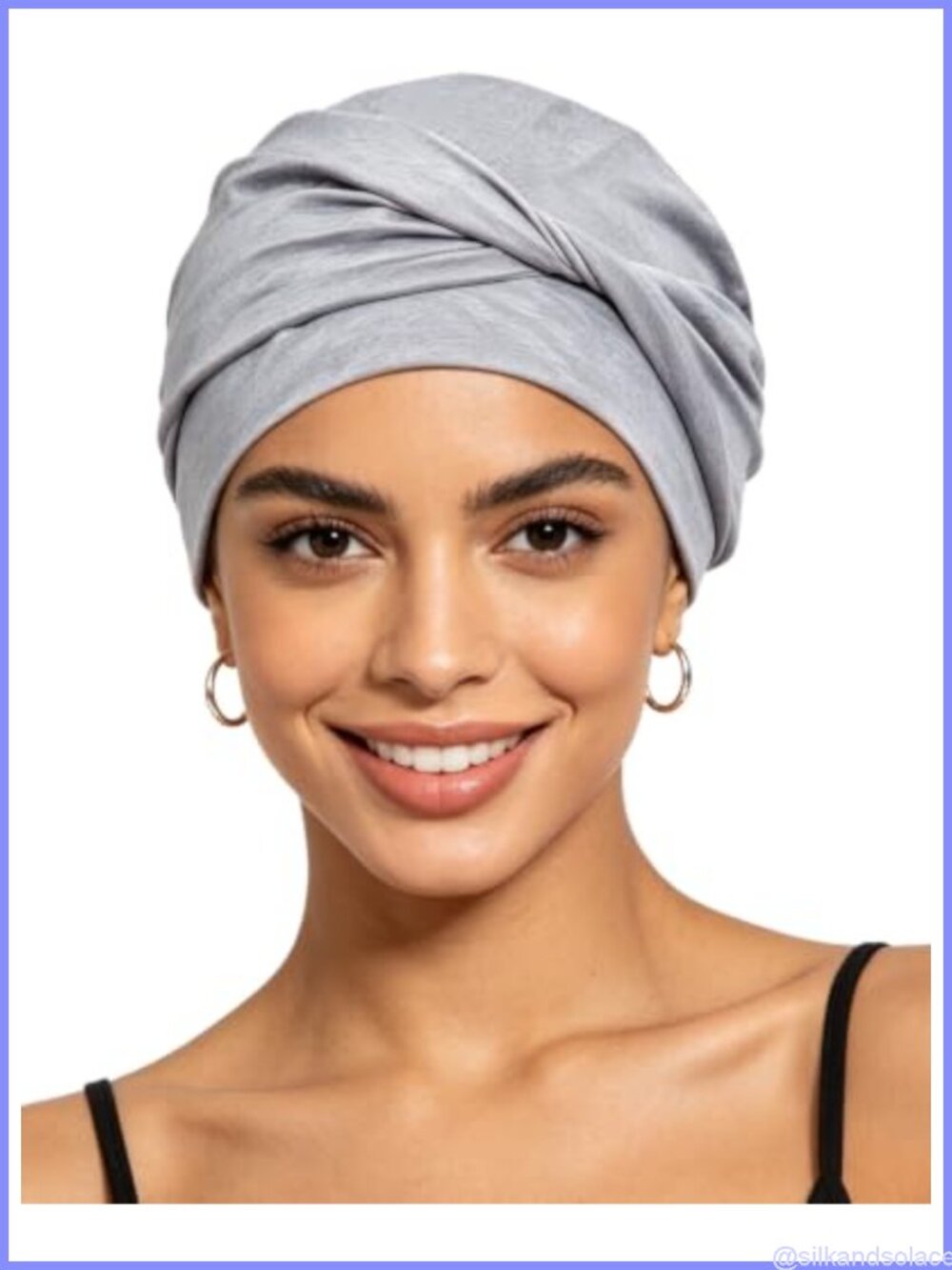 Polyester Chemo Headwear Knot Beanie Turban Hat for Women Hair Loss Alopecia